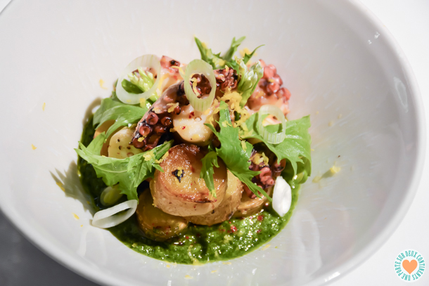 Rivea London Salade de poulpe et pommes de terre rattes confites